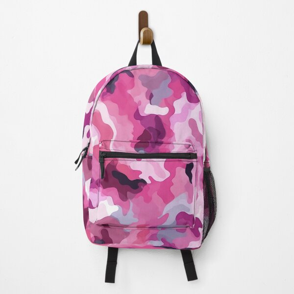 Item preview, Pink Camo Pattern Hot Magenta Blush and Grey Camouflage designed and sold by Nine Lives Studio.