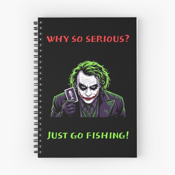 Item preview, Why So Serious Just Go Fishing - Funny Comic Clown Villain designed and sold by GeekAnglerStore.