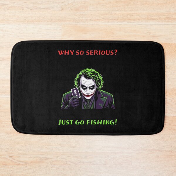 Item preview, Why So Serious Just Go Fishing - Funny Comic Clown Villain designed and sold by GeekAnglerStore.
