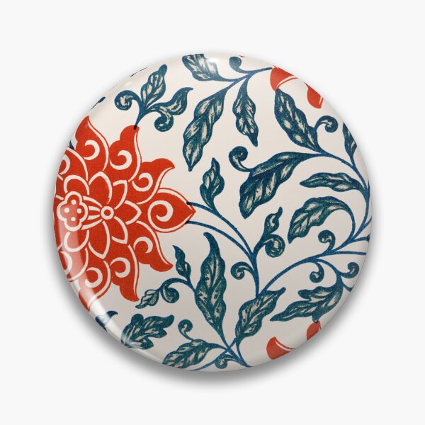 Item preview, Red Floral Vine Pattern – Vintage Blue Botanical Design designed and sold by Good_Things.