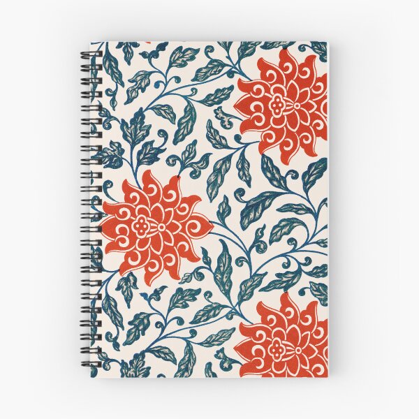 Item preview, Red Floral Vine Pattern – Vintage Blue Botanical Design designed and sold by Good_Things.