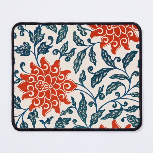 Item preview, Red Floral Vine Pattern – Vintage Blue Botanical Design designed and sold by Good_Things.