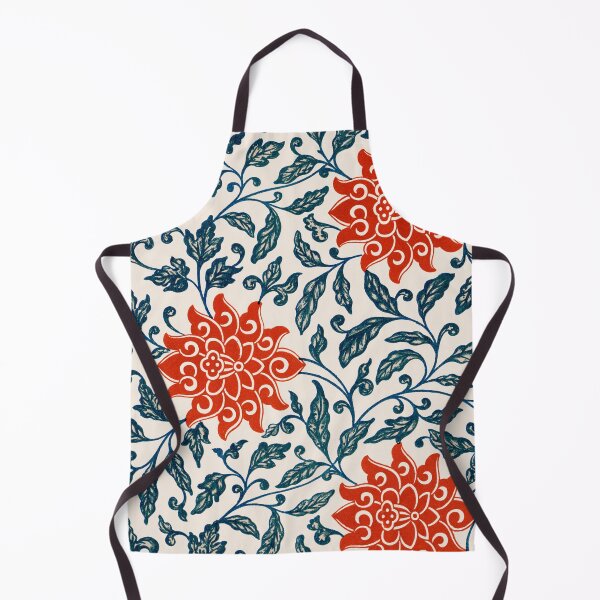 Item preview, Red Floral Vine Pattern – Vintage Blue Botanical Design designed and sold by Good_Things.