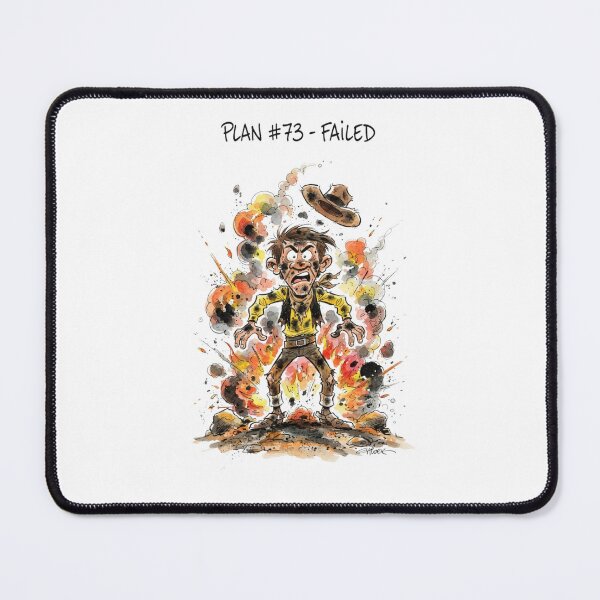 Item preview, Funny Exploded Cowboy Comic Art - Plan 73 Failed designed and sold by FreakToons.