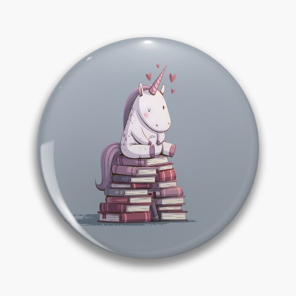 Item preview, A Unicorn and Books, Cute Gifts for Book Lovers designed and sold by Lina Caro.