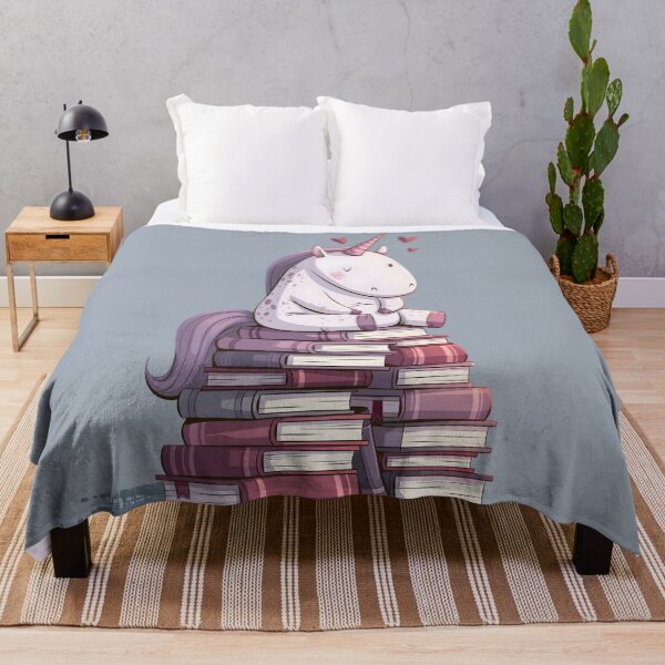 Item preview, A Unicorn and Books, Cute Gifts for Book Lovers designed and sold by Lina Caro.