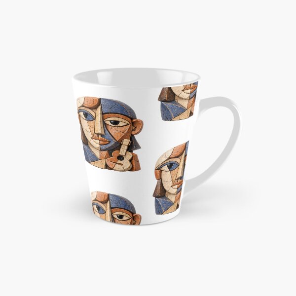 Item preview, Abstract Cubist Face Textured Mosaic Portrait Art designed and sold by Ink-verse-.