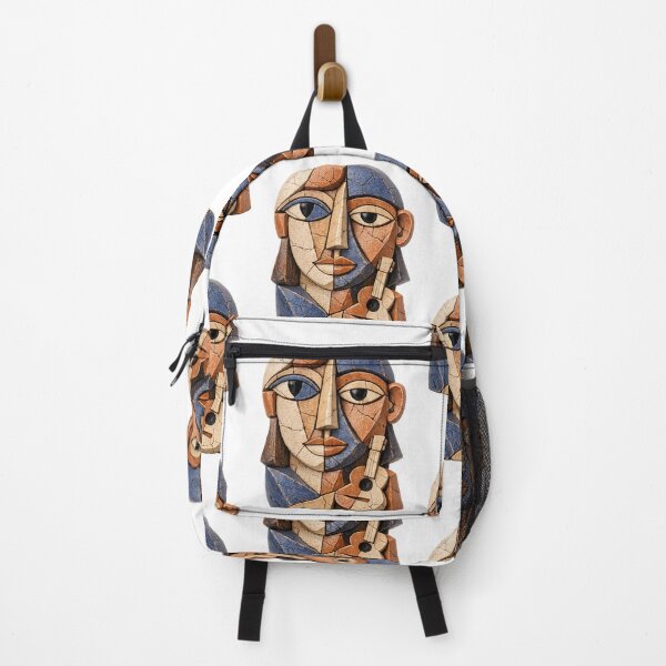 Item preview, Abstract Cubist Face Textured Mosaic Portrait Art designed and sold by Ink-verse-.