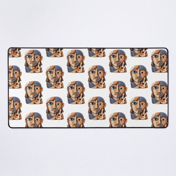 Item preview, Abstract Cubist Face Textured Mosaic Portrait Art designed and sold by Ink-verse-.