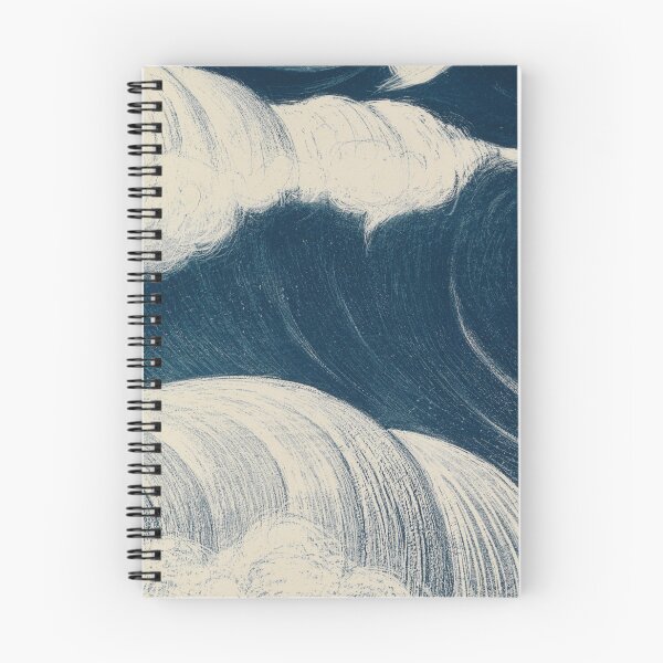 Item preview, Vintage Ocean Waves – Blue and Cream Japanese Inspired Sea Art designed and sold by Good_Things.
