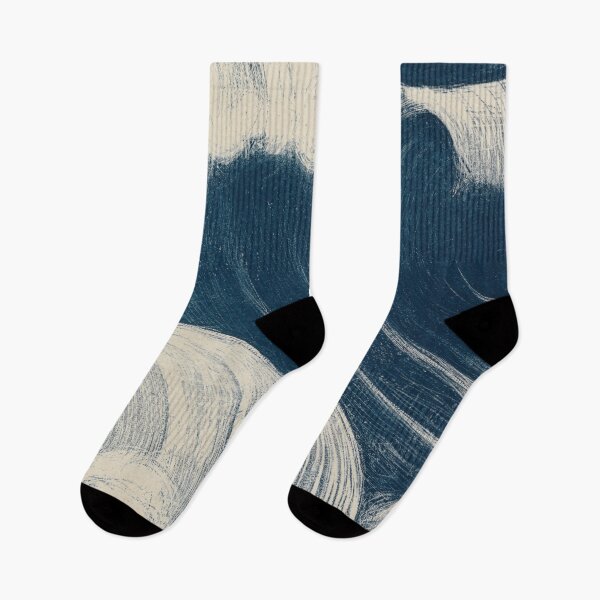 Item preview, Vintage Ocean Waves – Blue and Cream Japanese Inspired Sea Art designed and sold by Good_Things.