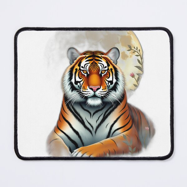 Item preview, Mystical Tiger Portrait with Golden Moon designed and sold by profustock.