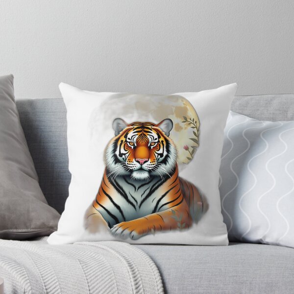 Item preview, Mystical Tiger Portrait with Golden Moon designed and sold by profustock.