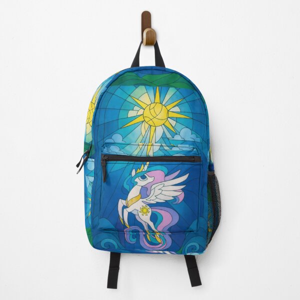 Item preview, Celestial Sun Alicorn - Stained Glass Digital Art Poster designed and sold by Billy Morfo™.