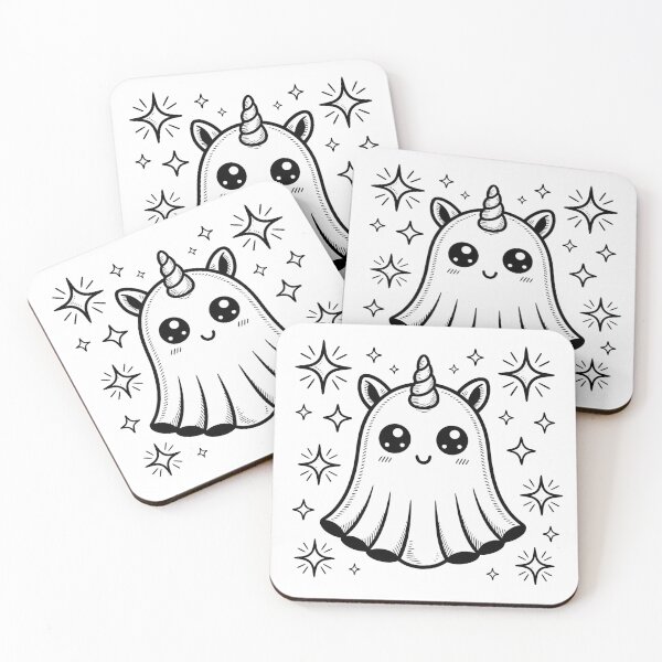 Item preview, Adorable Unicorn Ghost with Stars designed and sold by jkrphoto.