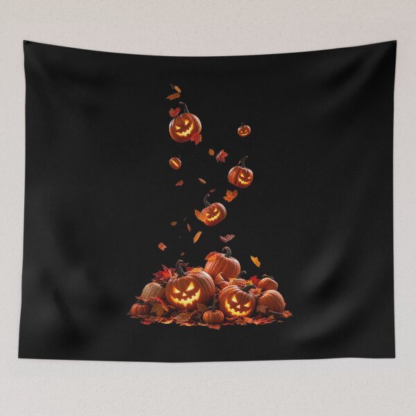 Item preview, Falling Halloween Pumpkins designed and sold by NucciCollective.