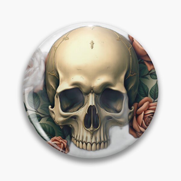 Item preview, Gothic Skull with Red Roses designed and sold by profustock.