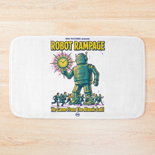Artikelvorschau, Robot Rampage Atomic Lab Movie Poster entworfen und verkauft von Normandy Road Heritage™ - Vintage Garage Art.