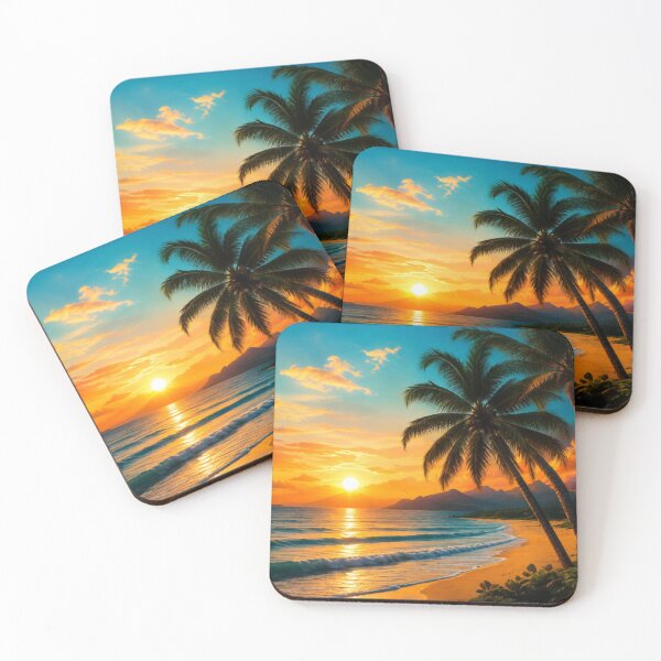 Item preview, Golden Sunset on a Tropical Beach designed and sold by Macbstore .