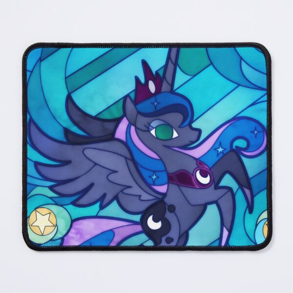 Item preview, Midnight Moon Pegasus - Stained Glass Fantasy Art Print designed and sold by Billy Morfo™.