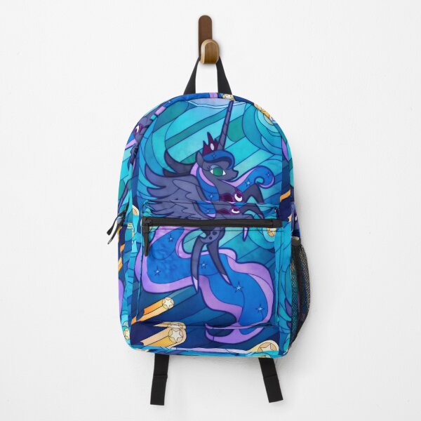 Item preview, Midnight Moon Pegasus - Stained Glass Fantasy Art Print designed and sold by Billy Morfo™.