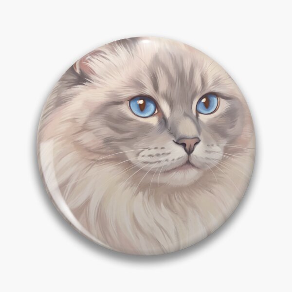 Item preview, Ragdoll Cat Soft Pastel Portrait Art designed and sold by Ninjacatoff.