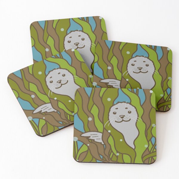 Item preview, Foca en el bosque de algas designed and sold by fishingpiano.