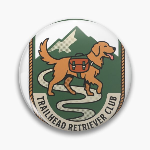 Item preview, Golden Retriever Hiking Club Trail Crest Design designed and sold by Ninjacatoff.