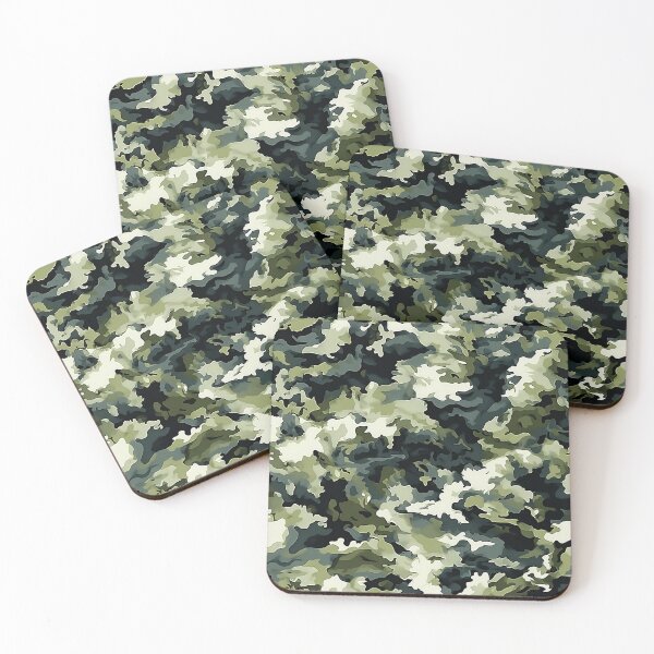 Item preview, Small Scale Camo Pattern Fine Green and Cream Military Camouflage designed and sold by Nine Lives Studio.