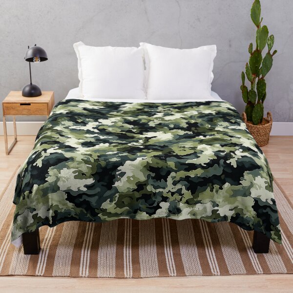 Item preview, Small Scale Camo Pattern Fine Green and Cream Military Camouflage designed and sold by Nine Lives Studio.