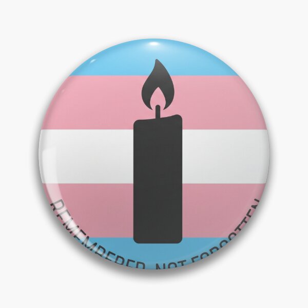 Item preview, Transgender Day of Remembrance Candle Badge Art designed and sold by Ninjacatoff.