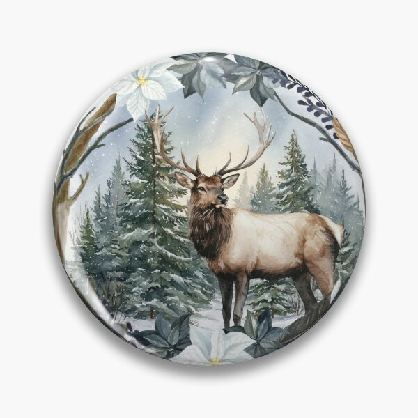 Item preview, Winter Watch. Elk in a winter scene and antler frame designed and sold by South 500 Photography.