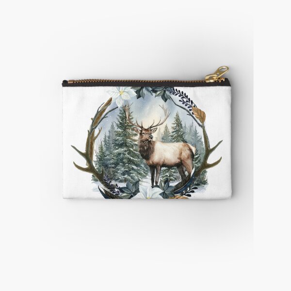 Item preview, Winter Watch. Elk in a winter scene and antler frame designed and sold by South 500 Photography.