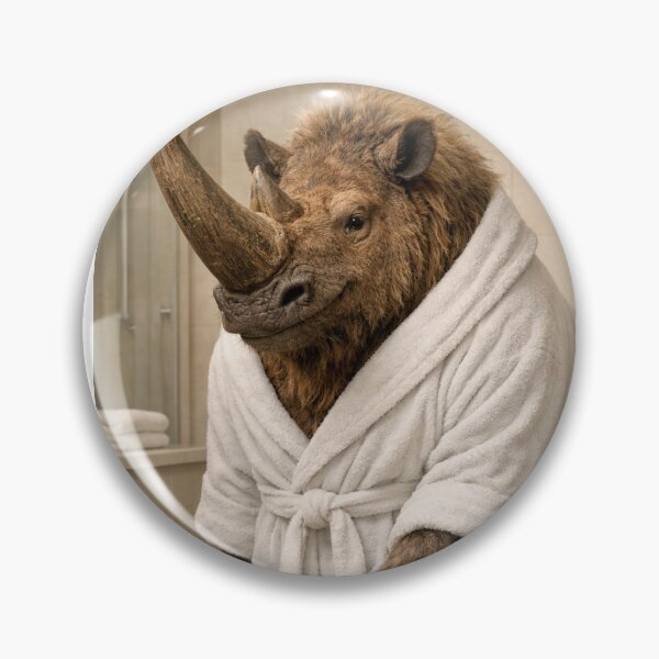 Item preview, Relaxing Bathrobe Woolly Rhinoceros designed and sold by Sillytoe.