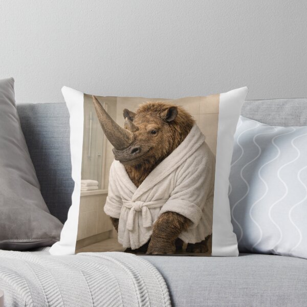 Item preview, Relaxing Bathrobe Woolly Rhinoceros designed and sold by Sillytoe.