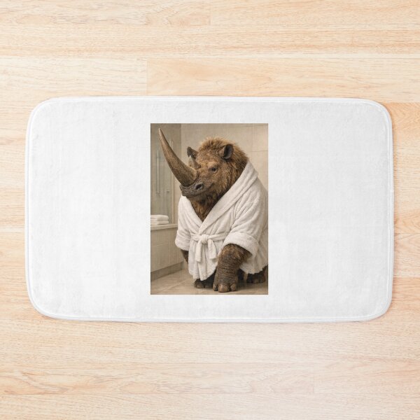 Item preview, Relaxing Bathrobe Woolly Rhinoceros designed and sold by Sillytoe.