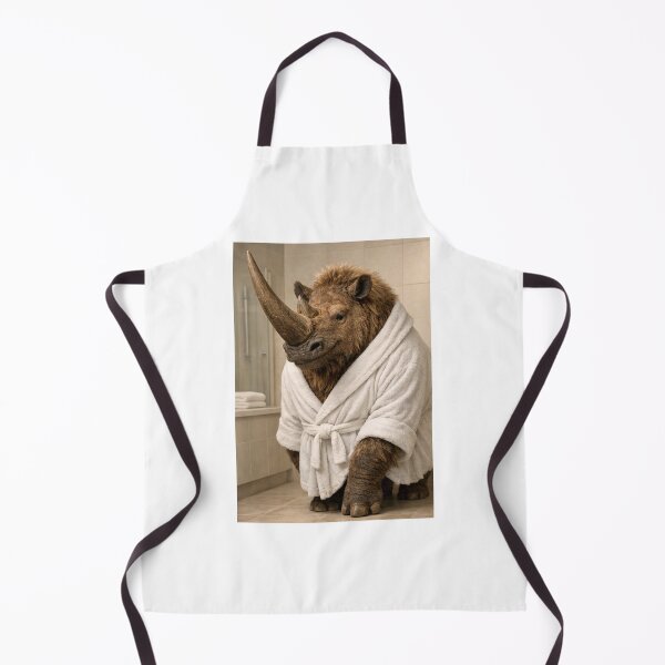 Item preview, Relaxing Bathrobe Woolly Rhinoceros designed and sold by Sillytoe.
