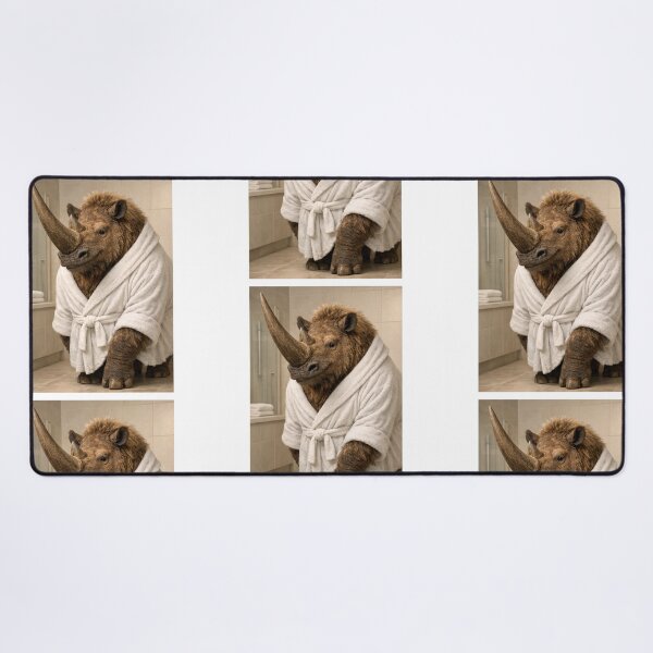 Item preview, Relaxing Bathrobe Woolly Rhinoceros designed and sold by Sillytoe.