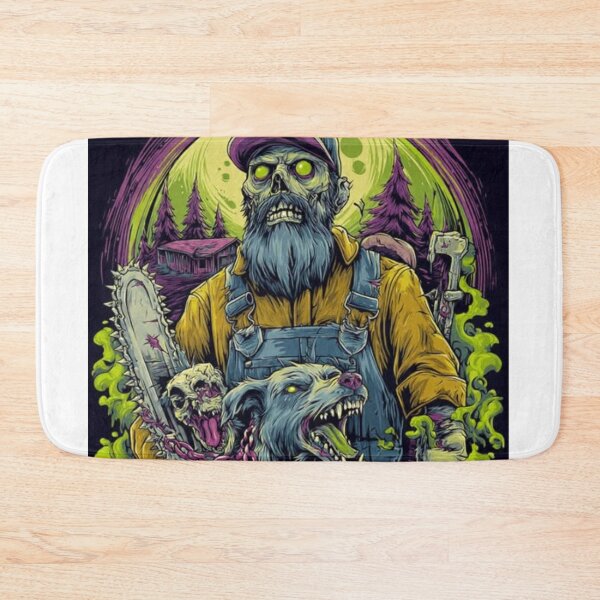 Item preview, Zombie Lumberjack Chainsaw & Attack Hound Dark Fantasy Graphic designed and sold by TOCOCLAWS.