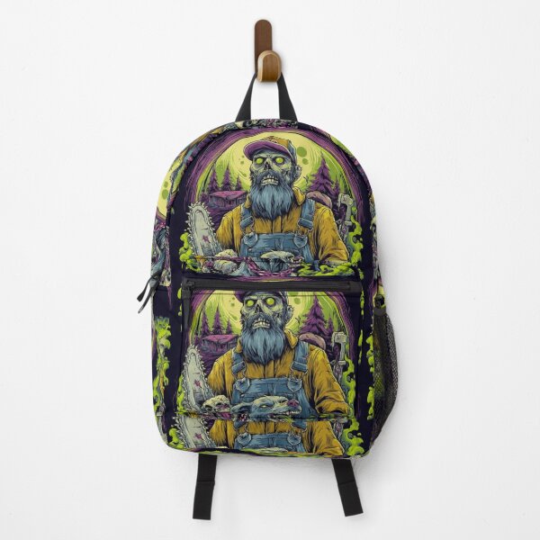 Item preview, Zombie Lumberjack Chainsaw & Attack Hound Dark Fantasy Graphic designed and sold by TOCOCLAWS.