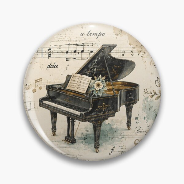 Item preview, Vintage Script Floral Ephemera - Romanticism Melodic Symphony & Classical Music Elegance designed and sold by Whimsical Wayfarer.