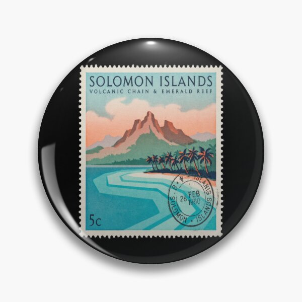 Item preview, Solomon Islands Pacific Volcanic Chain Reef Stamp Sticker designed and sold by stickercuffs.