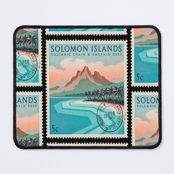 Item preview, Solomon Islands Pacific Volcanic Chain Reef Stamp Sticker designed and sold by stickercuffs.