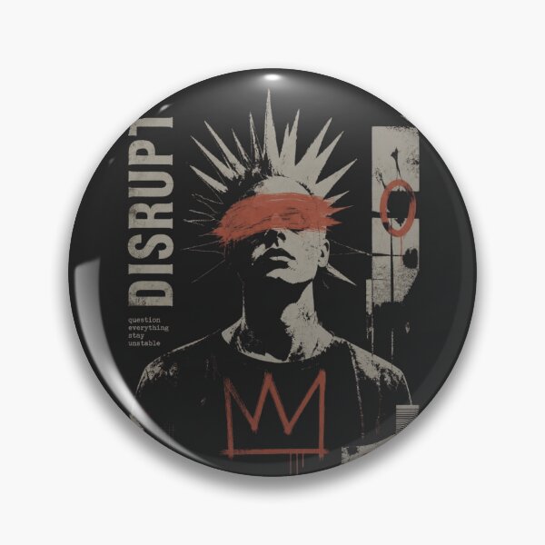 Item preview, Disrupt Punk Mohawk Crown Graphic designed and sold by ERODED SELF.