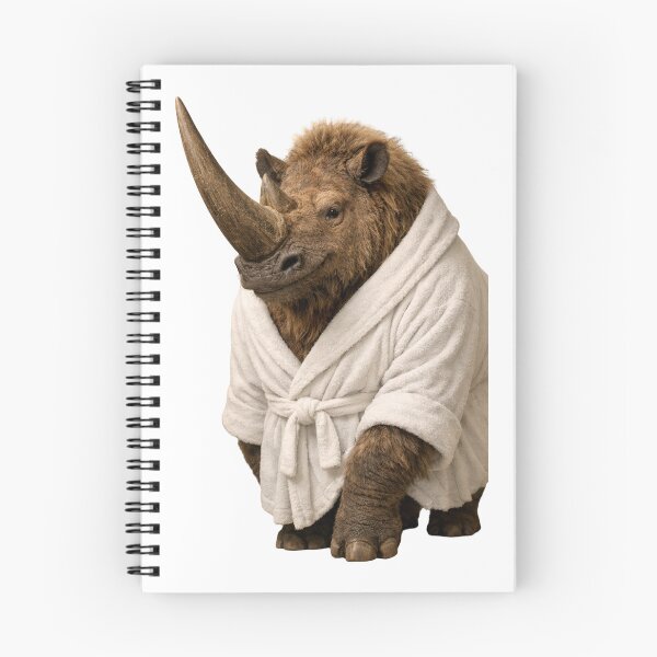 Item preview, Comfy Bathrobe Woolly Rhinoceros designed and sold by Sillytoe.