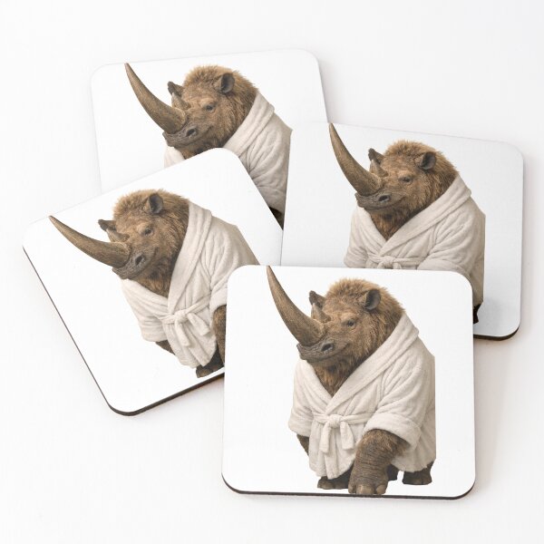 Item preview, Comfy Bathrobe Woolly Rhinoceros designed and sold by Sillytoe.