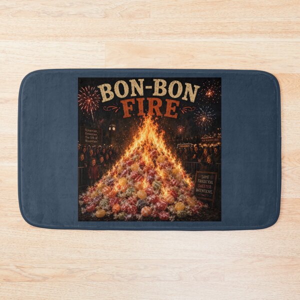 Item preview, Bon-Bon Fire Funny Bonfire Night Pun designed and sold by Hornace88studio.