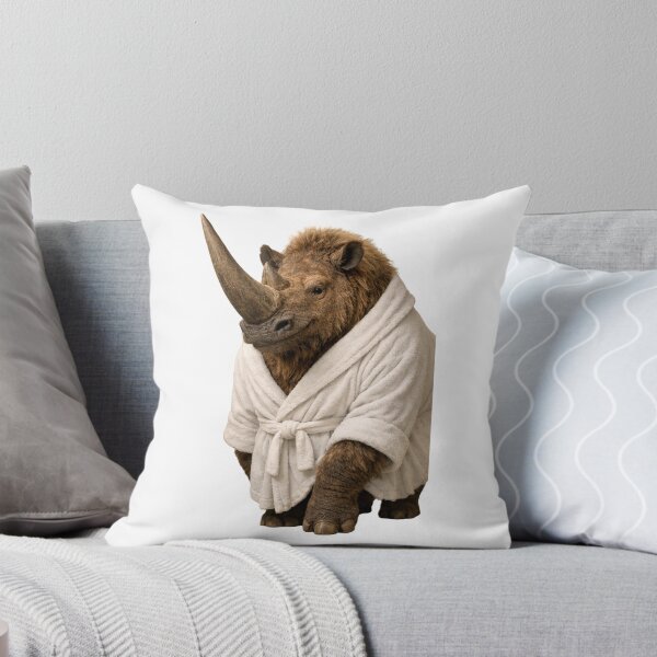 Item preview, Comfy Bathrobe Woolly Rhinoceros designed and sold by Sillytoe.