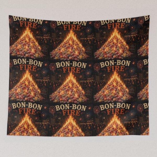 Item preview, Bon-Bon Fire Funny Bonfire Night Pun designed and sold by Hornace88studio.