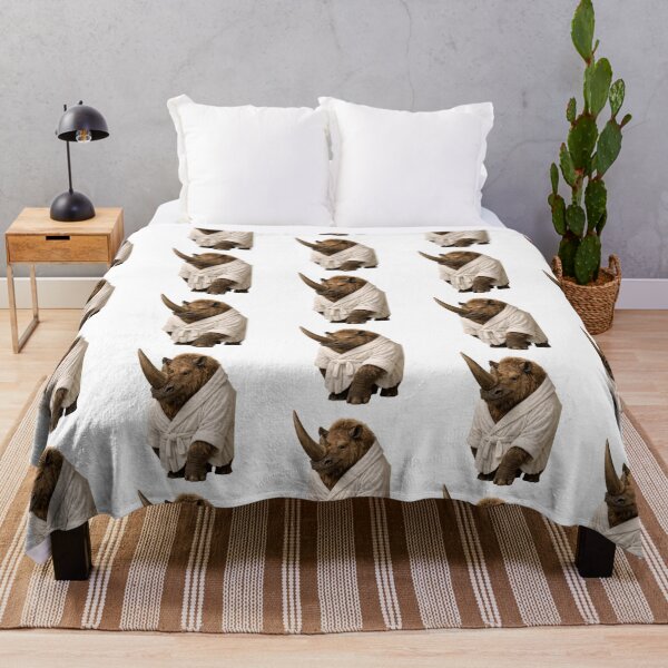 Item preview, Comfy Bathrobe Woolly Rhinoceros designed and sold by Sillytoe.
